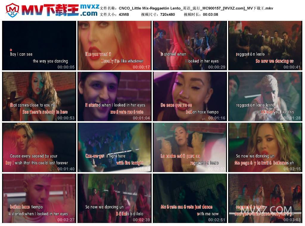 CNCO_Little Mix-Reggaetón Lento_英语_流行_MC900157